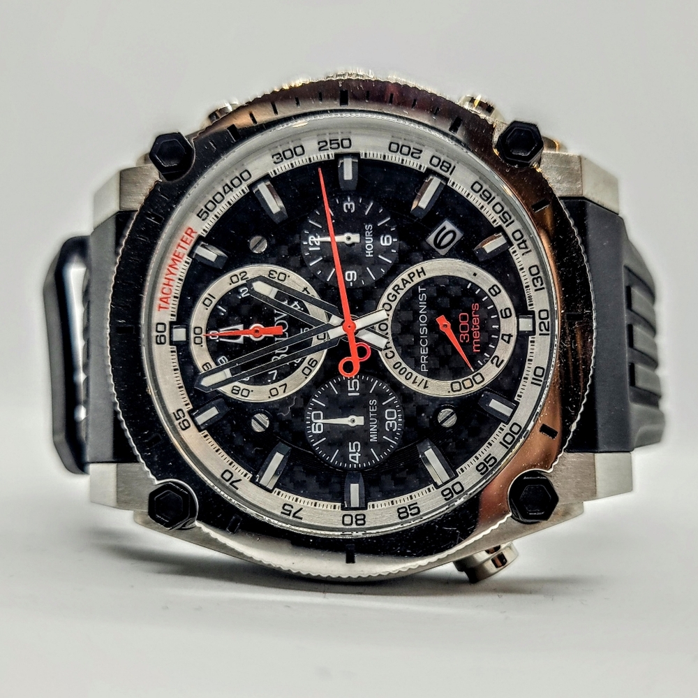 Bulova Men's Stainless Steel Precisionist Chronograph Watch (2 Bands)